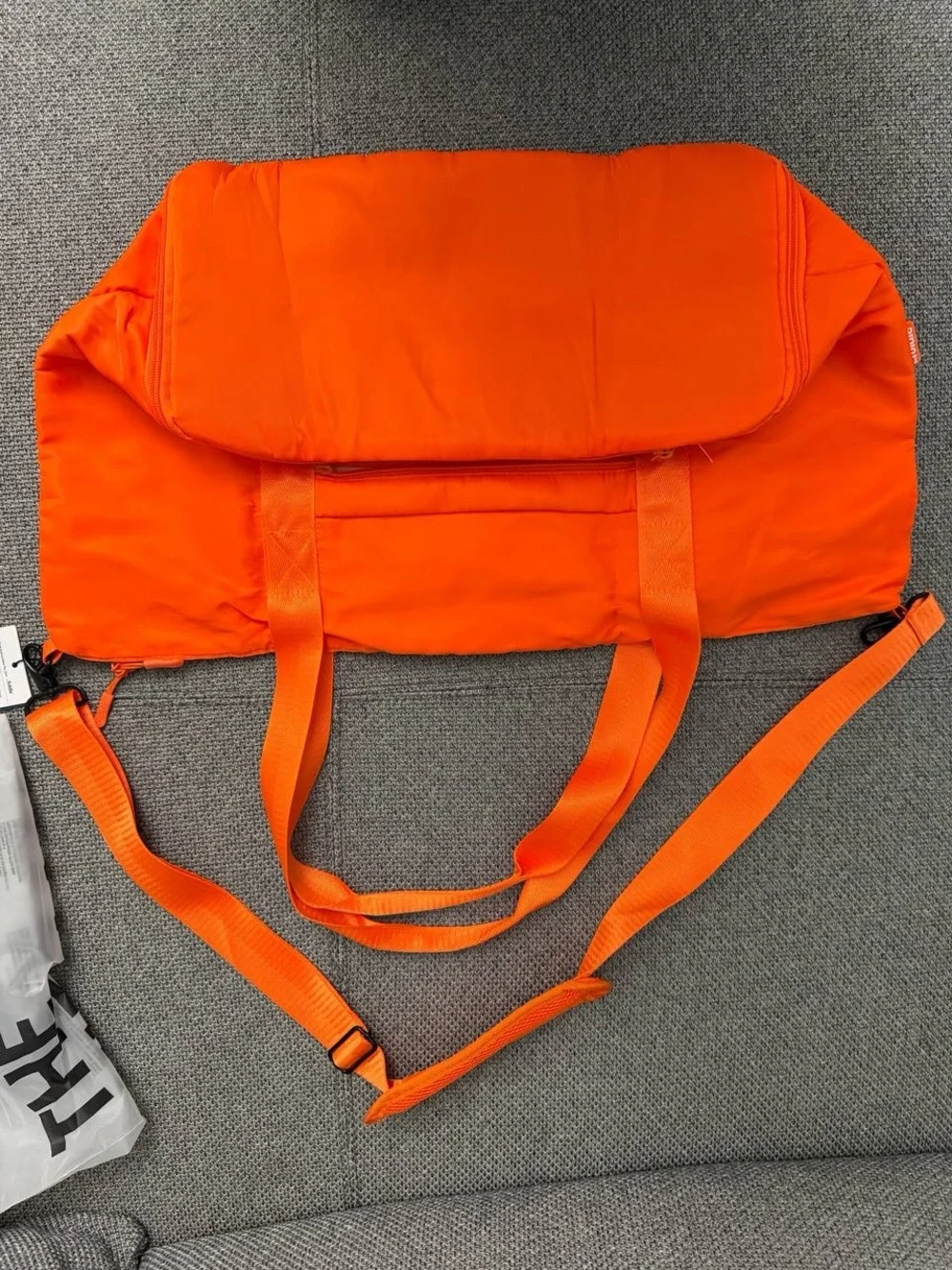 Foldie Bright Orange Nylon Tote Bag